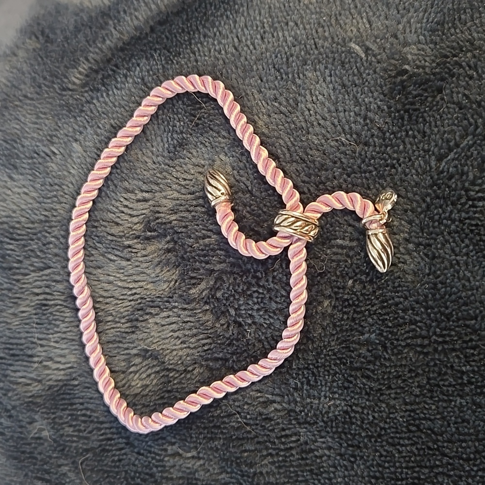 Authentic David Yurman Lavender Purple Silk Rope Bracelet